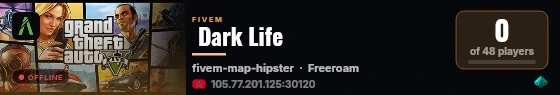  Dark Life live status badge