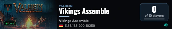 Vikings Assemble live status badge