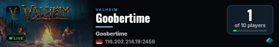 Goobertime live status badge