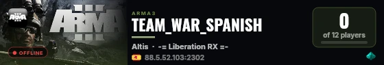 TEAM_WAR_SPANISH live status badge