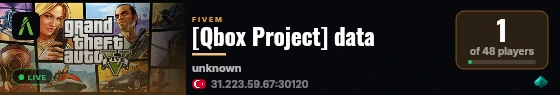[Qbox Project] data live status badge