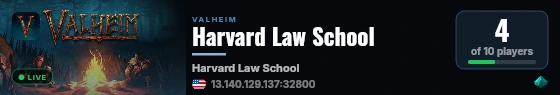 Harvard Law School live status badge