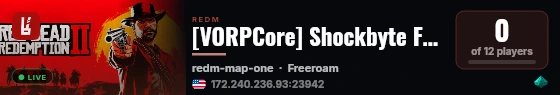 [VORPCore] Shockbyte FXServer live status badge