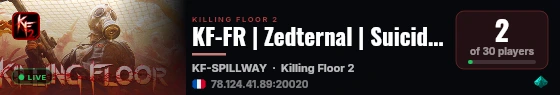 KF-FR | Zedternal | Suicidal | Ranked Custom maps live status badge