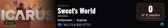 Sweet's World live status badge