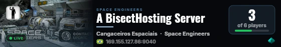 A BisectHosting Server live status badge
