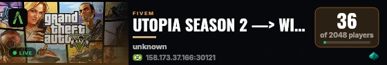 UTOPIA SEASON 2 —> WIPOU AGORA <— live status badge
