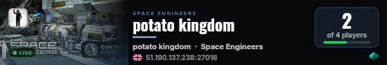 potato kingdom live status badge