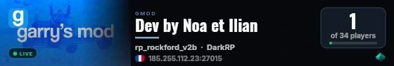 Dev by Noa et Ilian live status badge