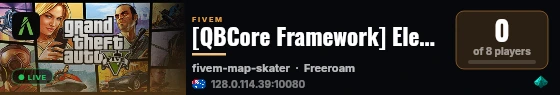 [QBCore Framework] Eleserver live status badge