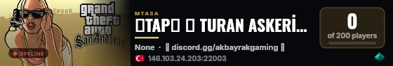 【TAP】 ✖ TURAN ASKERİYE POLİSİYE ✖ Askeri Polisiye Roleplay Serveri 【2021-2026】 live status badge