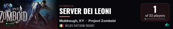 My PZ Server live status badge