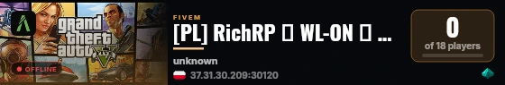 [PL] RichRP 📣 WL-ON 📣 discord.gg/rich-rp live status badge
