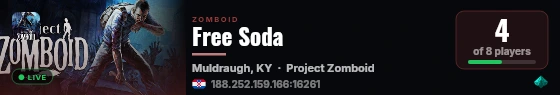 Free Soda live status badge