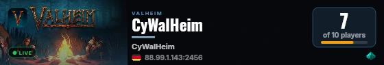 CyWalHeim live status badge