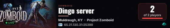 Dingo server live status badge