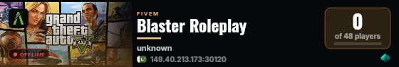 Blaster Roleplay live status badge