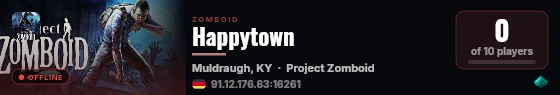 Happytown live status badge
