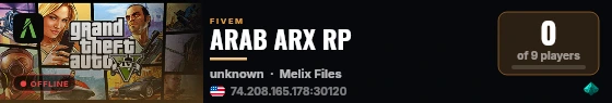 ARAB ARX RP live status badge