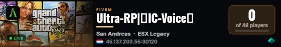 Ultra-RP|🎤IC-Voice🎤 live status badge