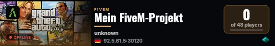 Mein FiveM-Projekt live status badge
