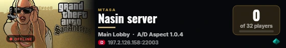 Nasin server live status badge