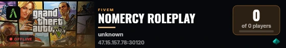 NOMERCY ROLEPLAY  live status badge