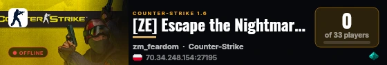[ZE] Escape the Nightmare | VIP XP live status badge
