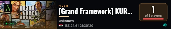 [Grand Framework] KURD GRAND RP live status badge