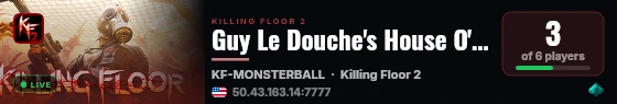 Guy Le Douche's House O' Pain live status badge