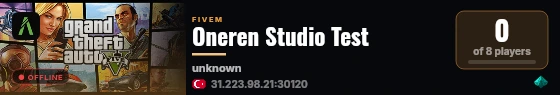 Oneren Studio Test live status badge