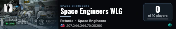 Space Engineers WLG live status badge