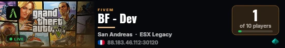 BF - Dev live status badge