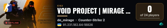 VOID PROJECT | MIRAGE +FPS | #2 live status badge