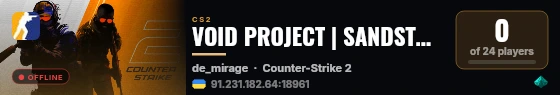 VOID PROJECT | SANDSTONE | #1 live status badge