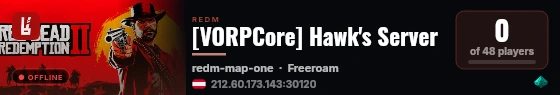 [VORPCore] Hawk's Server live status badge