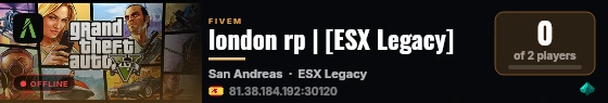 london rp | [ESX Legacy] live status badge