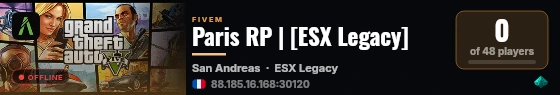 Paris RP | [ESX Legacy] live status badge