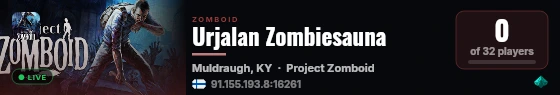Urjalan Zombiesauna live status badge