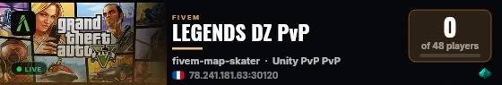 LEGENDS DZ PvP live status badge