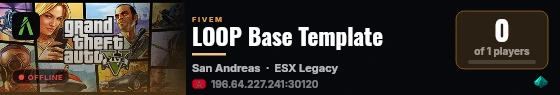 LOOP Base Template live status badge