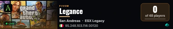 Legance live status badge