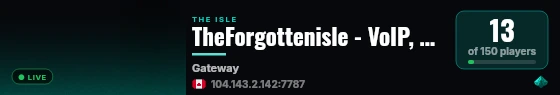 TheForgottenisle - VoIP, High AI, 2x Growth live status badge