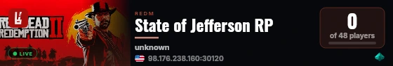 State of Jefferson RP live status badge