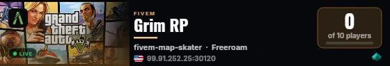 Grim RP live status badge