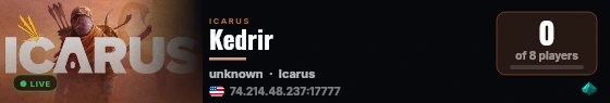 Kedrir live status badge