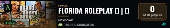 FLORIDA ROLEPLAY 💯 | 👽  live status badge