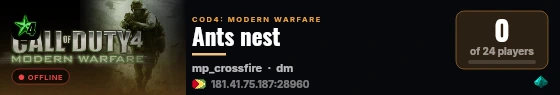 Ants nest live status badge