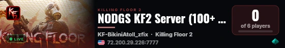 NODGS KF2 Server (100+ Maps) Community Discord live status badge