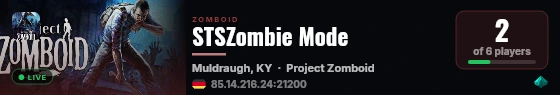 STSZombie Mode live status badge